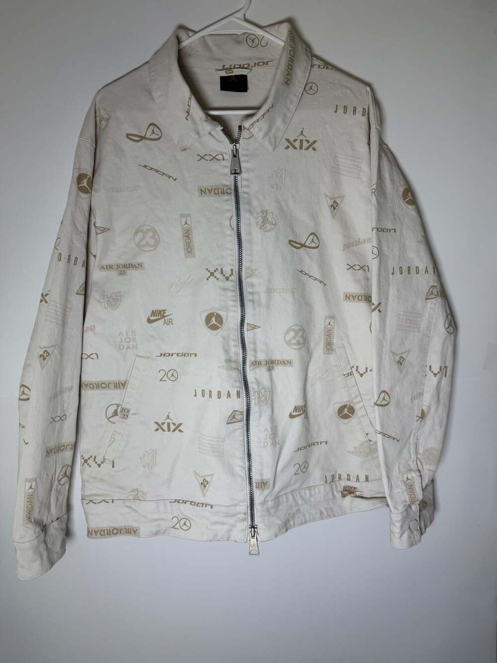 Jordan Flight Men's Heritage All Over Print Desert Tan Jacket